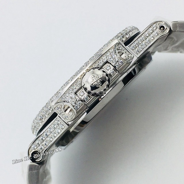 百达翡丽高端复刻男士腕表 PATEK PHILIPPE施华洛世奇美钻男士腕表 gjs1915